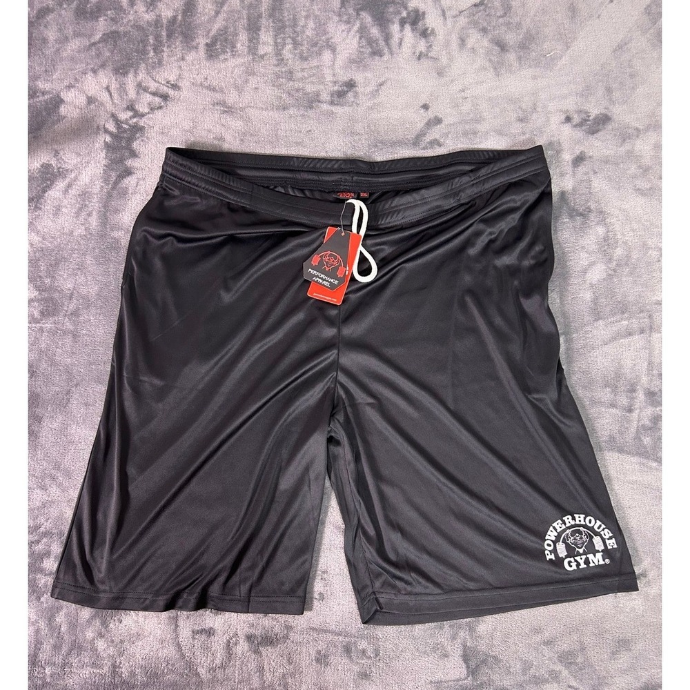 Y2K Powerhouse Gym Men's Performance Training Shorts 2XL Black Athletic NWT
